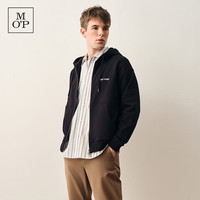 Marc O'Polo/MOP 春季男士纯棉满背印花开襟宽松连帽卫衣 奶白色152 XS