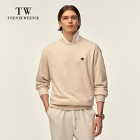 Teenie Weenie Men【男女同款】小熊男装卫衣男2025年春季时尚刺绣圆领卫衣上衣 燕麦色 M