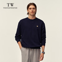 Teenie Weenie Men【男女同款】小熊男装卫衣男2025年春季时尚刺绣圆领卫衣上衣 藏青色 M