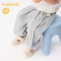 巴拉巴拉童装男童裤子宝宝儿童长裤2025夏装大童女小童防蚊休闲裤 柠绿色 运动短裤
