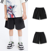 巴拉巴拉童装男童裤子宝宝儿童长裤2025夏装大童女小童防蚊休闲裤 经典黑-亲子短裤