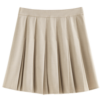 范思蓝恩学院风a字高腰半身裙女春装2024新款百褶裙短裙24F11141