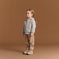 Gap女幼童秋冬logo抓绒3D耳朵连帽卫衣儿童装外套606611 灰色 90 cm(1-2岁)亚洲尺码