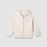 Gap女幼童秋冬logo抓绒3D耳朵连帽卫衣儿童装外套606611 米色 100 cm(2-3岁)亚洲尺码
