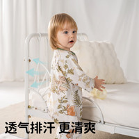 欧孕（OUYUN）婴儿连体衣春夏季薄款纯棉宝宝分腿儿童防踢四季爬服通用 大鱼【中袖 室温20-26℃】 90cm 身高80-95