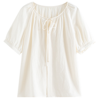 范思蓝恩法式气质通勤衬衫上衣女2024夏新款松弛自然感小衫18047