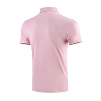 PGM 夏季高尔夫服装男士速干短袖衣服golf男装翻领POLO杉 YF441-粉色【X20213#珠地】 M