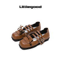 【25SS】littlegood复古蝴蝶结玛丽珍鞋女2025浅口芭蕾舞鞋 红色 38
