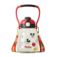 迪士尼(Disney)儿童吸管杯塑料水杯上学专用夏季学生孩子便携防摔水壶HM8121M