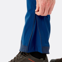 RAB睿坡Kinetic 2.0户外男士裤子防水防风徒步登山冲锋裤 QWG-76 黑灰色 XL