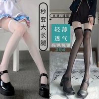 霏斯诗町 超薄款百搭小腿袜JK黑丝过膝袜夏季性感辣妹美腿丝袜 过膝