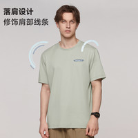 【个性图案】诺诗兰户外T恤男女运动徒步短袖凉感透气跑步上衣 奥斯-青柠绿色-简约版（男女同款） 170