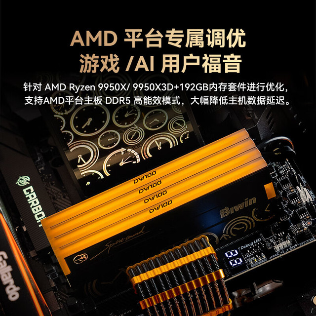 佰维（BIWIN）192G(48G×4)套装DDR5 6000频率台式机内存条DW100时空行者