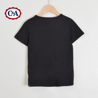 C&A儿童短袖t恤夏装2024夏季撞色 黄色1122 130