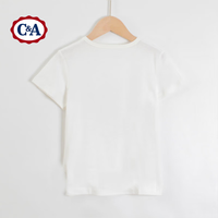 C&A儿童短袖t恤夏装2024夏季撞色 黑色 120