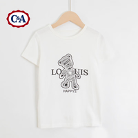 C&A儿童短袖t恤夏装2024夏季撞色 白色21 150