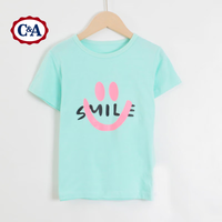 C&A儿童短袖t恤夏装2024夏季撞色 白色212 160