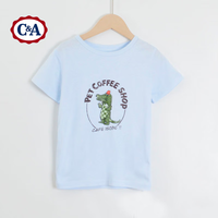 C&A儿童短袖t恤夏装2024夏季撞色 橙色21 130