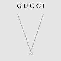 GUCCI古驰镂空互扣式双G吊坠YBB79635500100U