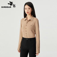 哥弟（GIRDEAR）女装新款通勤款百搭休闲亲肤衬衫上衣女1300820