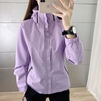 Simboo2025春季冲锋衣女单层女款骑行服防风登山服户外运动徒步外套 LSM6266 黑色-女单外套 3XL