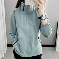 Simboo2025春季冲锋衣女单层女款骑行服防风登山服户外运动徒步外套 LSM6266 紫色-女单外套 XL