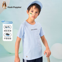 暇步士(Hush Puppies)童装儿童男女童夏季青春活力缤纷彩虹色系儿童短袖 冰晶蓝 H 105