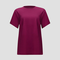 露露乐蒙lululemon丨All Yours 女士 T 恤 *棉 透气 LW3FU1S 短袖 雍容红 L /10