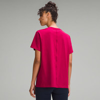 露露乐蒙lululemon丨All Yours 女士 T 恤 *棉 透气 LW3FU1S 短袖 宝石红 L /10