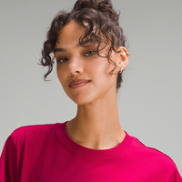 露露乐蒙lululemon丨All Yours 女士 T 恤 *棉 透气 LW3FU1S 短袖 宝石红 M /8