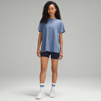 露露乐蒙lululemon丨All Yours 女士 T 恤 *棉 透气 LW3FU1S 短袖 绿洲蓝 3XS /0