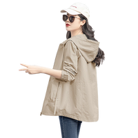 丝柏舍连帽外套2025春装新款女抽绳长袖显瘦拉链宽松休闲上衣