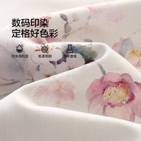 水星家纺套件 四季全棉四件套印花100%纯棉玫瑰花卉套件床上用品 25年 【全棉-亲肤柔软】繁花·花倾蔓 1.8米床，适配220*240cm被芯