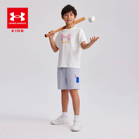 安德玛（Under Armour）女童夏季圆领短袖T恤百搭圆领透气潮T恤241201040 白色 160cm 