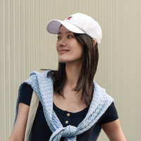 TommyHilfiger男休闲简约肌理感字母刺绣圆顶弯檐鸭舌棒球帽11089