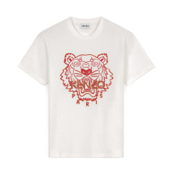 kenzo男士经典虎头印花刺绣logot恤