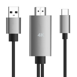 雷瑞科 4K手机连接电视投影仪同屏线 type-c转HDMI
