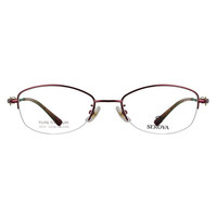 施洛华 _SP357 C105_豪华纯钛_女士红色半框（商务款）眼镜架