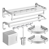 康佳KONKA太空铝浴室挂件置物架卫浴毛巾架浴巾架挂件套装