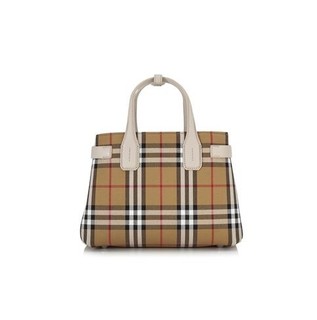 BURBERRY Vintage Check Banner 女士小牛皮革班纳手袋 