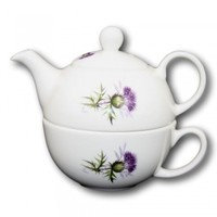  Luckenbooth 蘇格蘭之花骨瓷雙層茶壺茶杯
