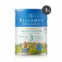 澳洲 Bellamy's贝拉米3段有机奶粉 900g 3罐装