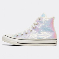 CONVERSE 匡威 亮片银白 女士高帮板鞋