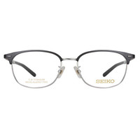 SEIKO 精工 _HC3012 193_β钛_哑黑色商务全框眼镜架