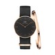 Daniel Wellington DW00100150 中性款时装腕表+DW00400003 玫瑰金开口手镯