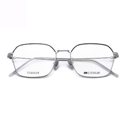 HAN纯钛多边形近视眼镜42123+依视路1.56钻晶A4镜片