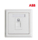 ABB网线插座开关面板超五类网络面板86型墙壁网络面板 德逸白色 AE331