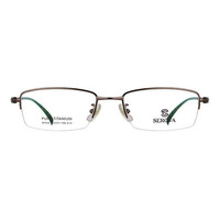 施洛华 _SP412 C12_豪华纯钛_亮咖色半框（商务款）眼镜架