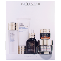 ESTEE LAUDER 雅诗兰黛 升级再生基因修护套装（小棕瓶精华50ML+原生液75ML+多效智妍面霜50ML+抗蓝光15ML+洗面奶100ML）