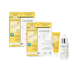 Caudalie 欧缇丽面部护肤套装 臻美焕白淡斑美白精华液30mlx2 +防晒霜25mlx2 SPF50